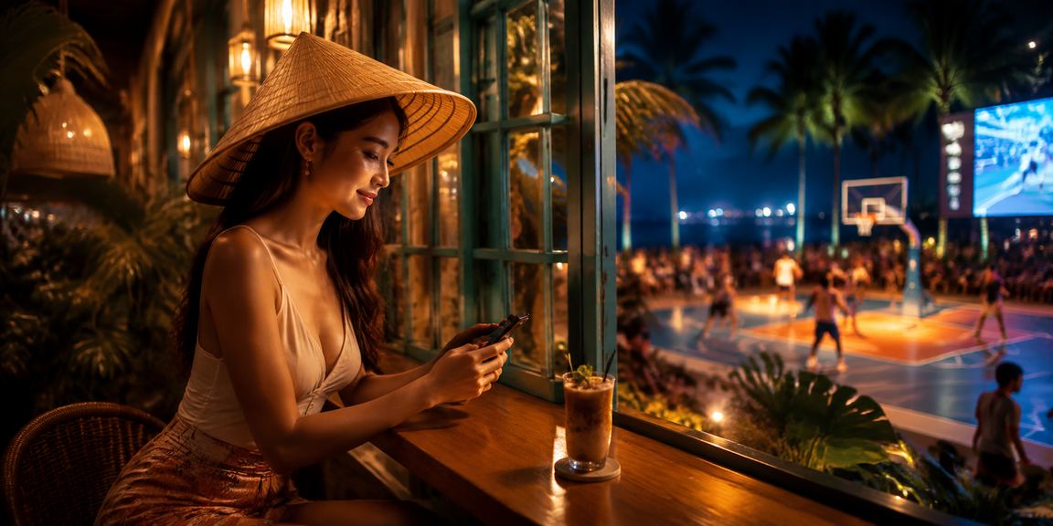 Người chơi cá cược bóng rổ trên nền tảng di động tại Phú Quốc